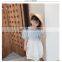 Summer Infant Kids Baby Girls Clothes Sets Transparent Print Short Sleeve Tops Lace Shirt Bib Strap Dress 2pcs New Girl