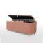 Excellent indoor pink  linen long bench stool furniture bench wlit legs