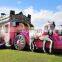 Pink Princess Inflatable Cinderella Carriage Bounce House Jumping Bouncer Combo Bouncy Castle and Slide