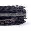 2/3 Core Brown - Vintage BRAIDED TWISTED WOVEN SILK FABRIC LAMP FLEXIBLE CABLE WIRE CORD LIGHT