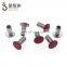 Custom colored anodized red aluminum decorative screws