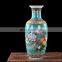 Antique peacock table top ceramic flower vase for home decor