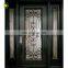 Interior wrought iron entrance door glass price