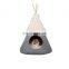 novelty elevated round plush nest orthopedic hanging kawaii fancy washable swing animal big dog bed