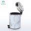 Amazon indoor bathroom household garbage trash bin  tin plate 5L 7L bath pedal waste can