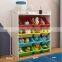 wooden toys storage cabinet children kids toy organizer shelf storage rack with storage bins