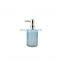 New glass soap dispenser set bathroom accessories blue glass bathroom accessories