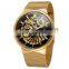 Forsining 162 Men Automatic Mechanical Wristwatch Mesh Stainless Steel Watches Casual Wristwatches Luxury Men Watch