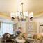 European Hanging Lamp Ceiling Crystal Chandelier Pendant LED Light For Living Room