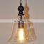 1 Light Vintage Hanging Big Bell Glass Shade Ceiling Lamp Pendent Fixture