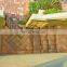 MPO-002L4 light orange color clinker unglazed floor step tile