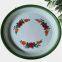 enamel round tray Flower decal wholesale enamel steel round tray