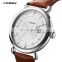 SINOBI Exquisite Gentleman Wristwatch S9844G Male Cow Leather Watch  Man Customize Logo Hand Watch