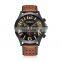 CURREN Brand men's watch luminous small three - stitch leather men's watch sport waterproof quartz watch