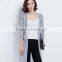 Spring fashion long sleeves cardigan knit sweater for women