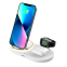 Wholesale foldable 3 in 1 wireless charge station 15W desk night light foldable wireless charger