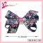 Nice glow in the dark ribbon make hair bow clip,floral ribbon bow decoration.