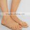 Simple design summer sandal slipper beige color slippers women summer 2016