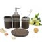 Black Polyresin sandstone bathroom accessories set