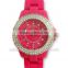 2013 fashion PVC case and band watch, plastic ladies watch