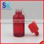 30ml red purple pink glass e liquid bottles with child tamperproof cap