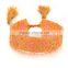 2016 new cheap bohemian gypsy jewelry orange color beads handmade bohemian bracelet