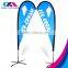 outdoor high quality polyester teardrop flag for advertise