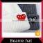 Knitted winter hat beanie with custom label