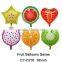 2016 Different Size Strawberry shaped foil balloon fruit shaped helium balloon