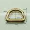High quality not jointed metal custom embossed logo zinc alloy d ring for 25mm bag strap
