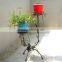 Hand made Two layer red colour glass vase