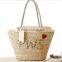 Sea grass striped women straw bags lady large size tote beach bags