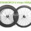 High profile Far Sports Carbon fiber wheels, 50mm&88mm carbon clincher bicycle wheelset 23mm wide with Chris King R45 hub