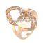 Platinum New Fashion European Style Inlay Zircon Party Ring Fine Girl Gift