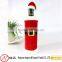 Red velvet santa claus suit christmas wine bottle bag ideal for table deocration