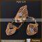 2016 Latest design fashion gold plated rhinestone fringe two finger ring