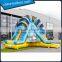 Double Lane Valcano Jungle Large Inflatable Slides With Climb