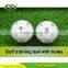 Plastic golf ball with and w/o holes