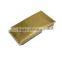 Zipper closure foldable soft pouch bag gold wallet case shenzhen factory wallet leather case