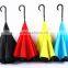 2016 J Shape Handle Reverse Umbrella, Inverted Umbrella, Stay Dry on Rainy Days