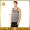 Aidemy fashion mens grey 100%cotton tank top and gym stringer tank tops