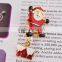 Wholesale Custom Christmas Brooch Rhinestone Santa Claus Pins Broochs for gift