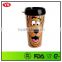 16oz take away DIY plastic mug with removeable insert paper