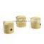 3PCS Gilded Metal Dome Knobs Knurled Barrel for Electric Guitar Parts Gold