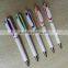 Trending hot products White Solid color barrel 13.9 cm factory plastic pen BPP0012