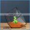 2015 Hottest selling wholesale indoor plant glass terrarium clear glass geometrical hanging terrarium