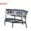 aluminum furniture outdoor dining chair big round corner chair