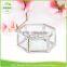 Childrens Fireproof Strong Metal Family Large keepsake memory silver container , Hexagon triangle square small kids lock box