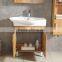 1016 Solid wood bathroom vanity cabinet with fancy washbasins