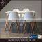 White Top Wood Leg Dining Table Set for Sale